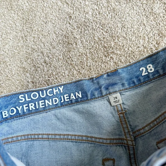 J. Crew Light Blue Slouchy Boyfriend Distressed Jeans Size 6/28 - Picture 2 of 4